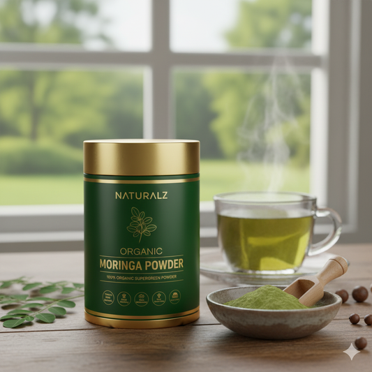 Organic Moringa Powder | Naturalz Supergreen Energy & Immunity